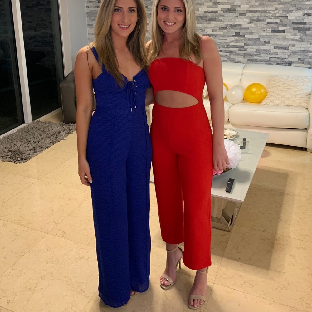 Blue House of Harlow x Revolve jumpsuit
